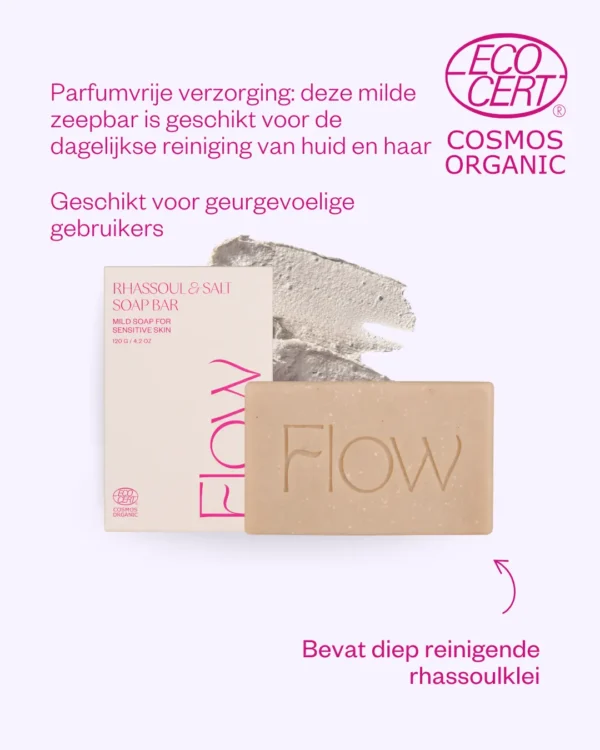Flow Cosmetics - Rhassoul & Salt - Shampoo bar - Afbeelding 2